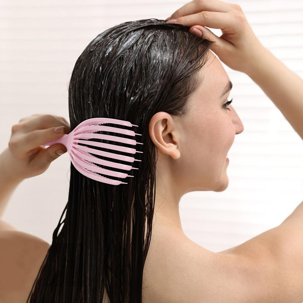 SHINLEA Detangler Brush speeds drying of wet hair while detangling.