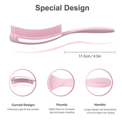 SHINLEA Detangler Brush ergonomic pink handle for comfortable grooming.