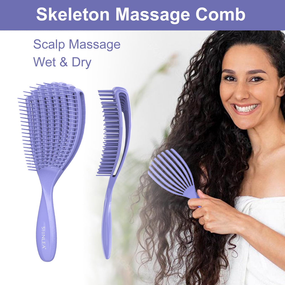 SHINLEA Detangler Brush packaging-purple-brand shown for gift-ready presentation