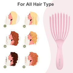 SHINLEA Detangler Brush for wet or dry hair speeds detangling and reduces pulling.