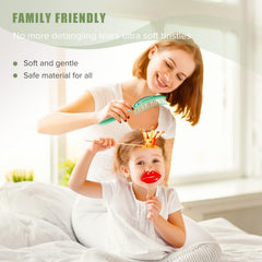 SHINLEA detangler brush works on wet and dry hair for versatility.