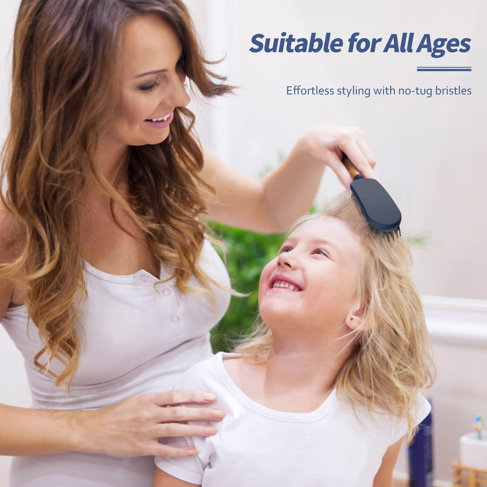 SHINLEA Slim Hair Brush with soft double bristles for gentle detangling and care.