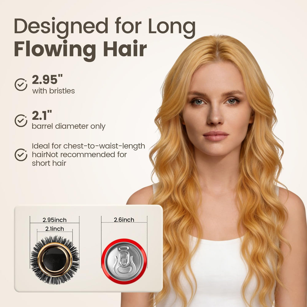 SHINLEA travel-friendly round brush fits in a bag for on-the-go styling