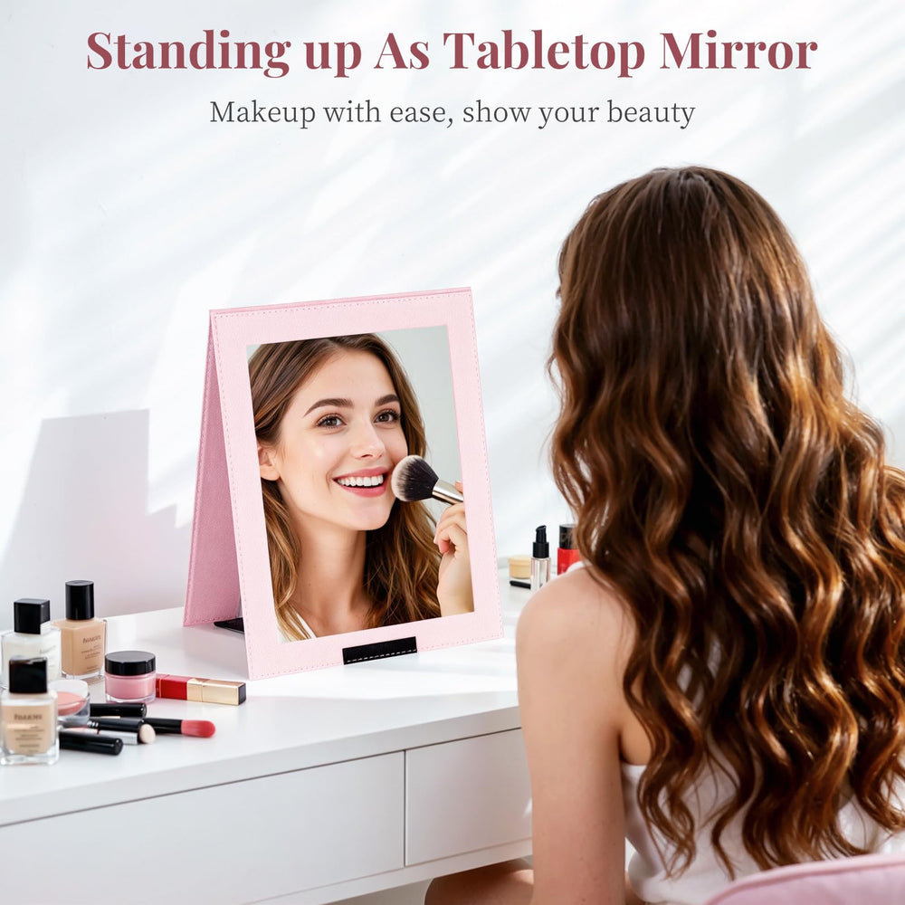 Shinowa mirror with protective leather edges for safe handling