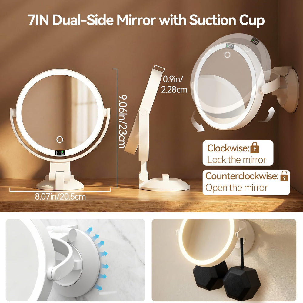 Shinowa 2-sided design enables quick overall makeup and close-up grooming