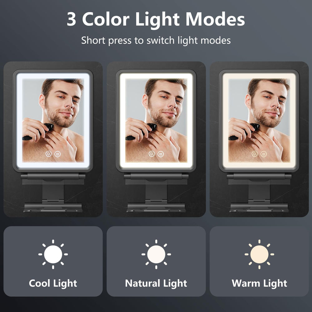 Shinowa rechargeable shaving mirror with long-lasting battery