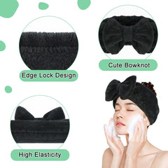 Shintop Spa Headband during face washing keeps hair neatly back.