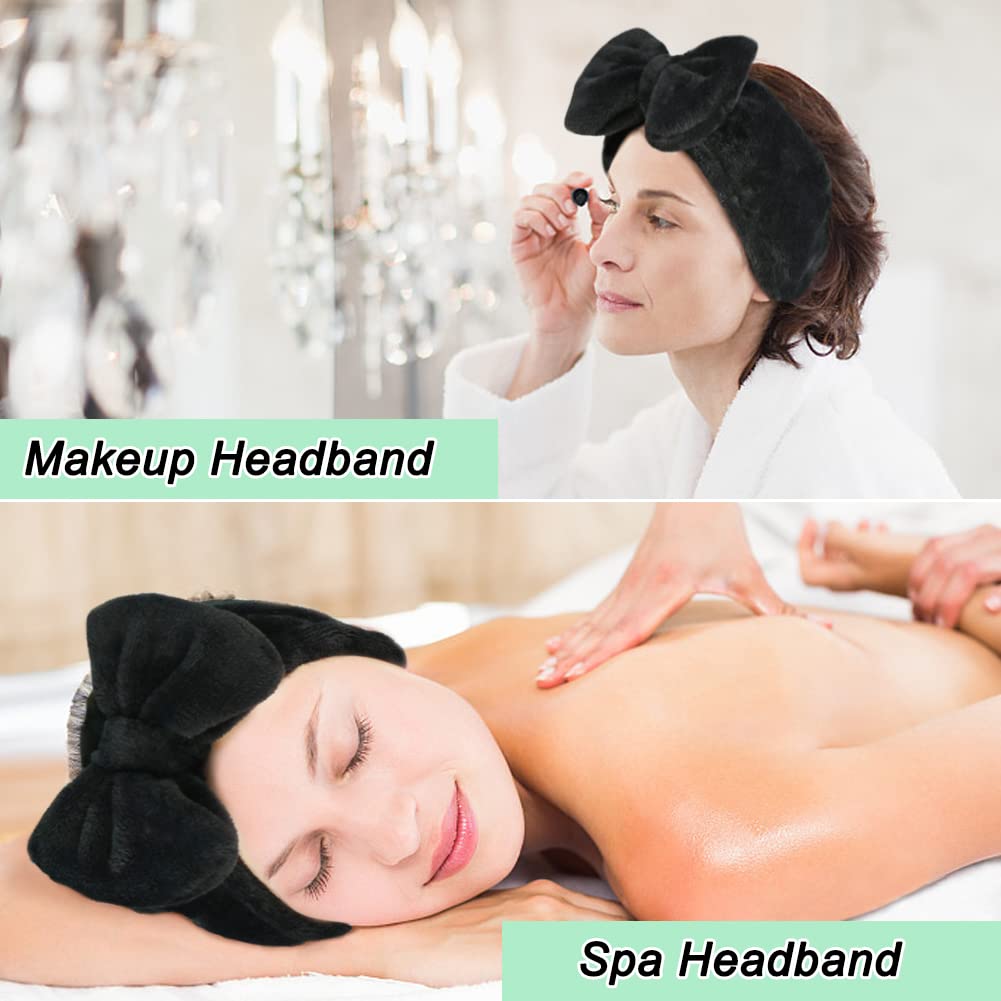 Shintop Spa Headband removable-bow offers versatile styling options.