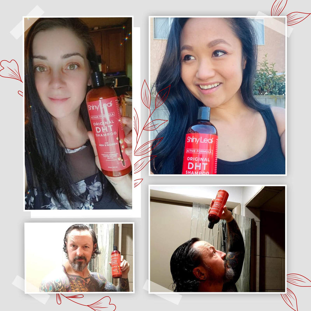 Shiny Leaf color-safe formula — protects color-treated hair.