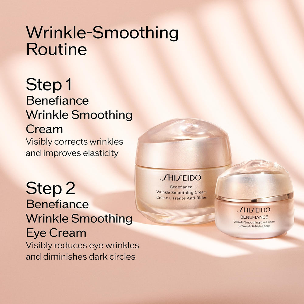Under-eye puffiness focus around the eye area with Benefiance cream