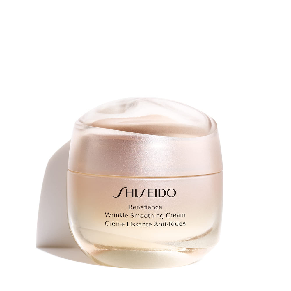 Shiseido Benefiance Wrinkle Smoothing Cream packaging for premium daily care.