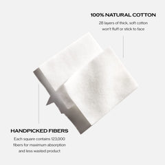 Shiseido facial cotton pads shown for gentle softener application on skin.