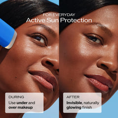 Shiseido Ultimate Sun Protector Clear Stick being applied smoothly on skin with no residue.