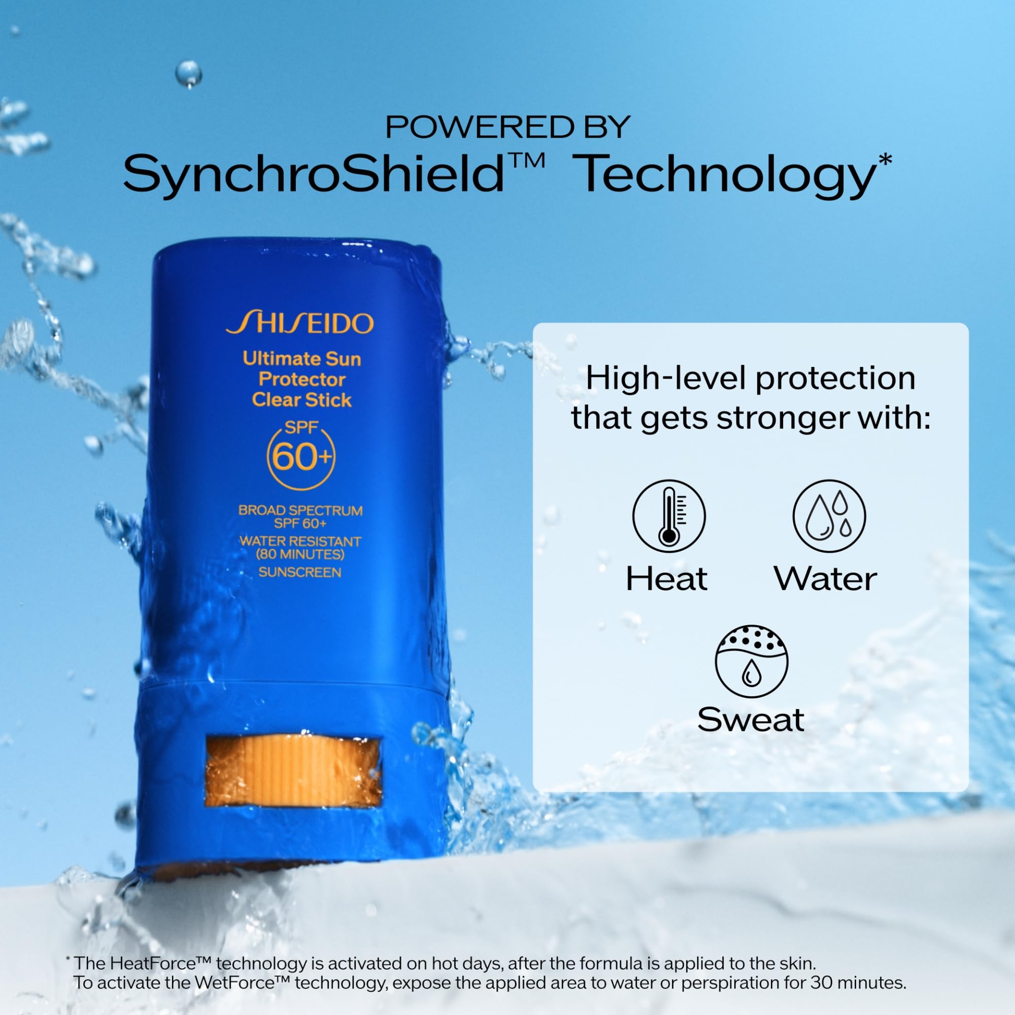 Shiseido Ultimate Sun Protector Clear Stick demonstrates a smooth glide without a greasy feel.