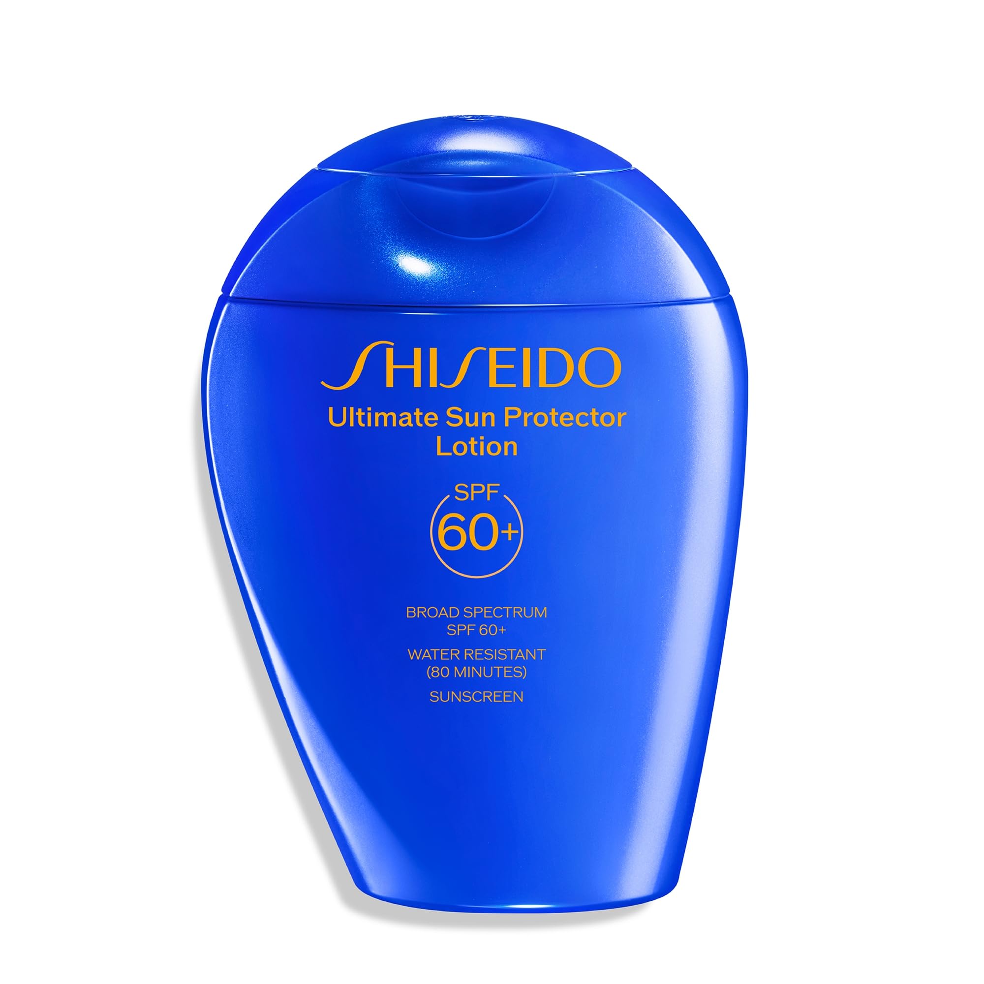 Shiseido Ultimate Sun Protector Lotion bottle front view showing invisible SPF protection for face and body