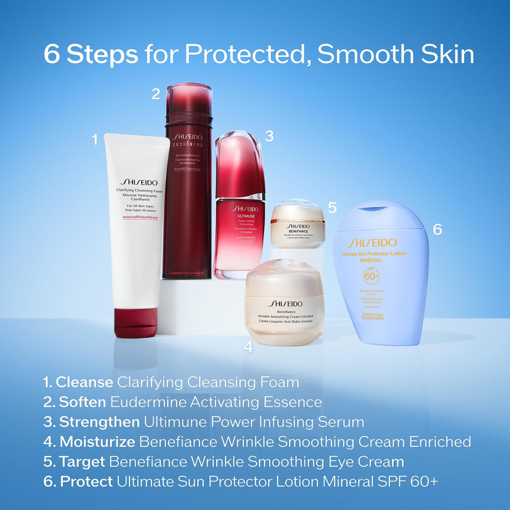 Shiseido all-skin-types compatibility for diverse users.