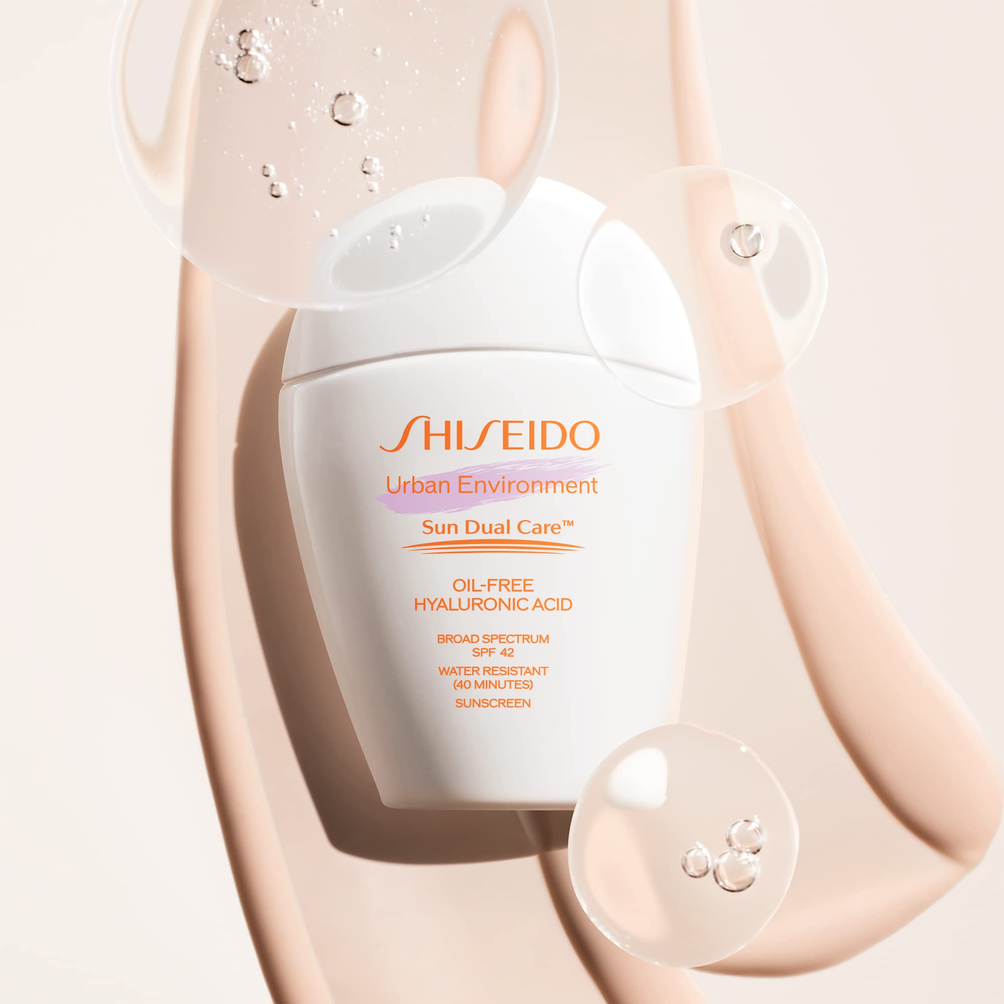 Shiseido Urban Environment morning routine application scene.
