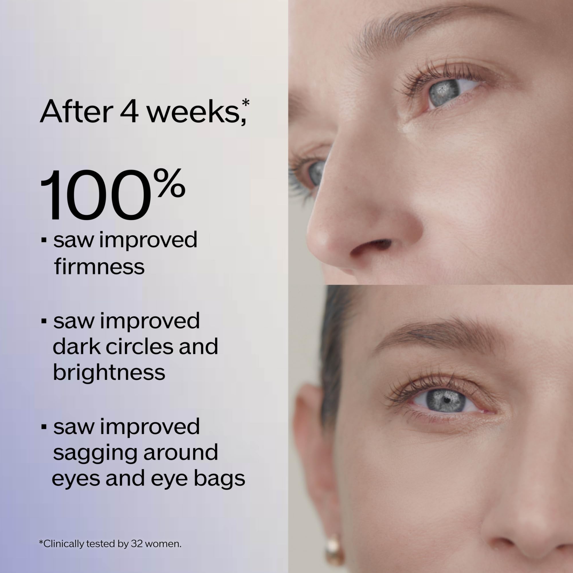 Shiseido Vital Perfection eye-area application with roller tool in use