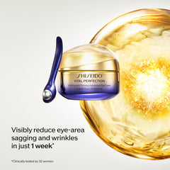 Shiseido Vital Perfection eye roller closeup showing targeted massage action