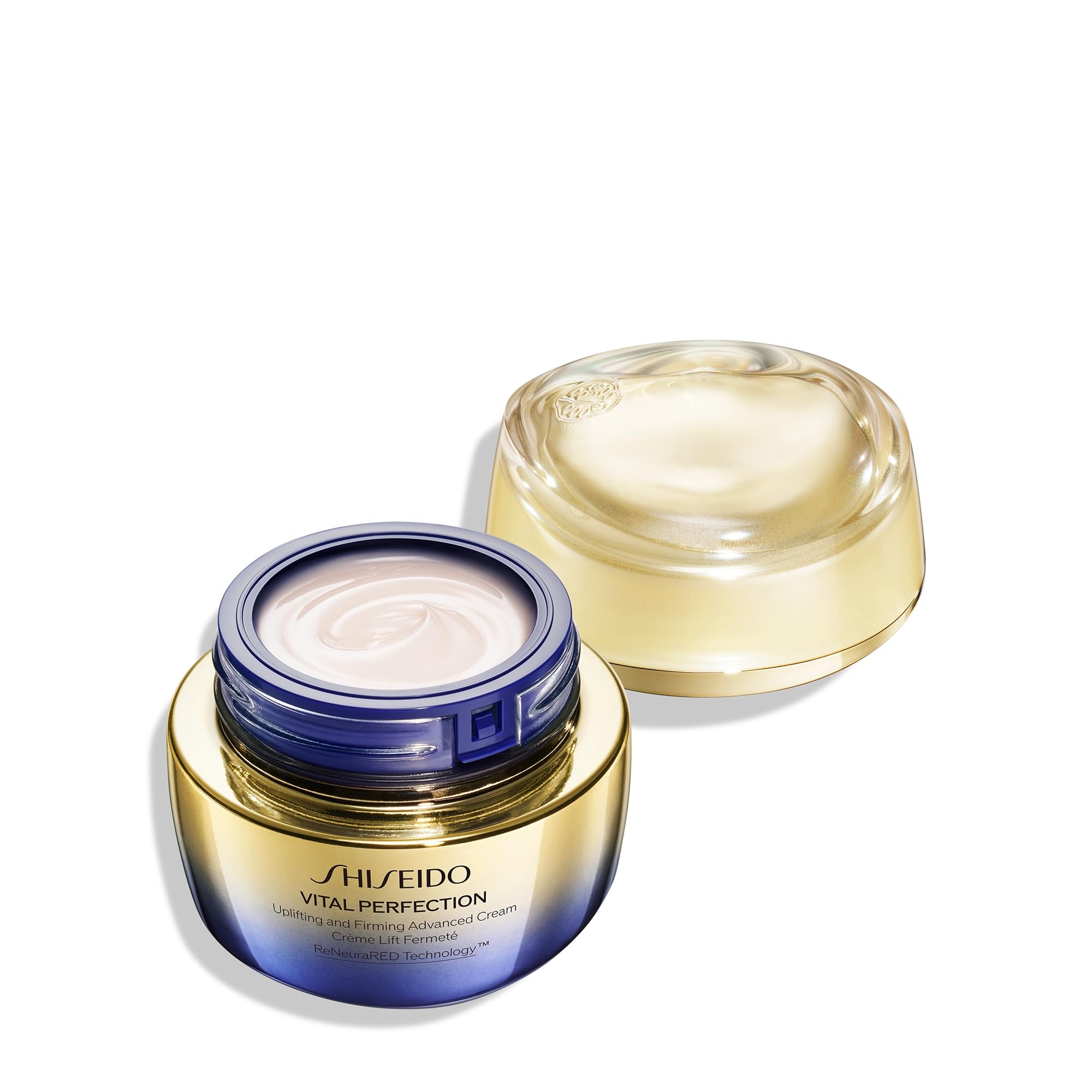 Japanese beauty heritage motif complements the Shiseido Vital Perfection branding.