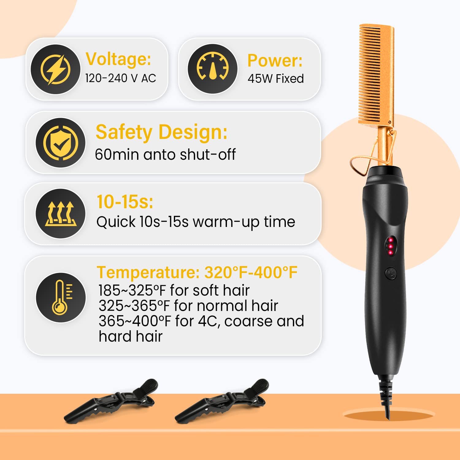 Shiyalan wig styling with hot comb for a sleek look