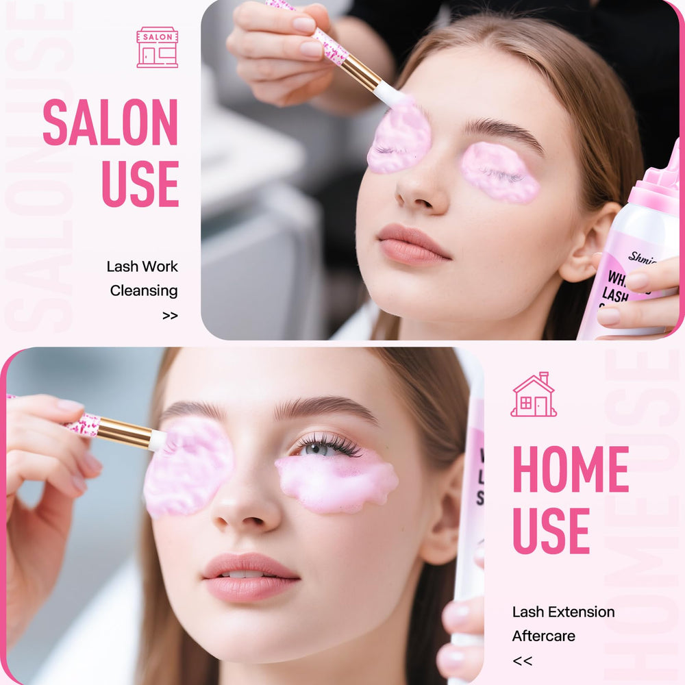 Cleansing brush for lashes from Shmian enhances gentle daily maintenance.
