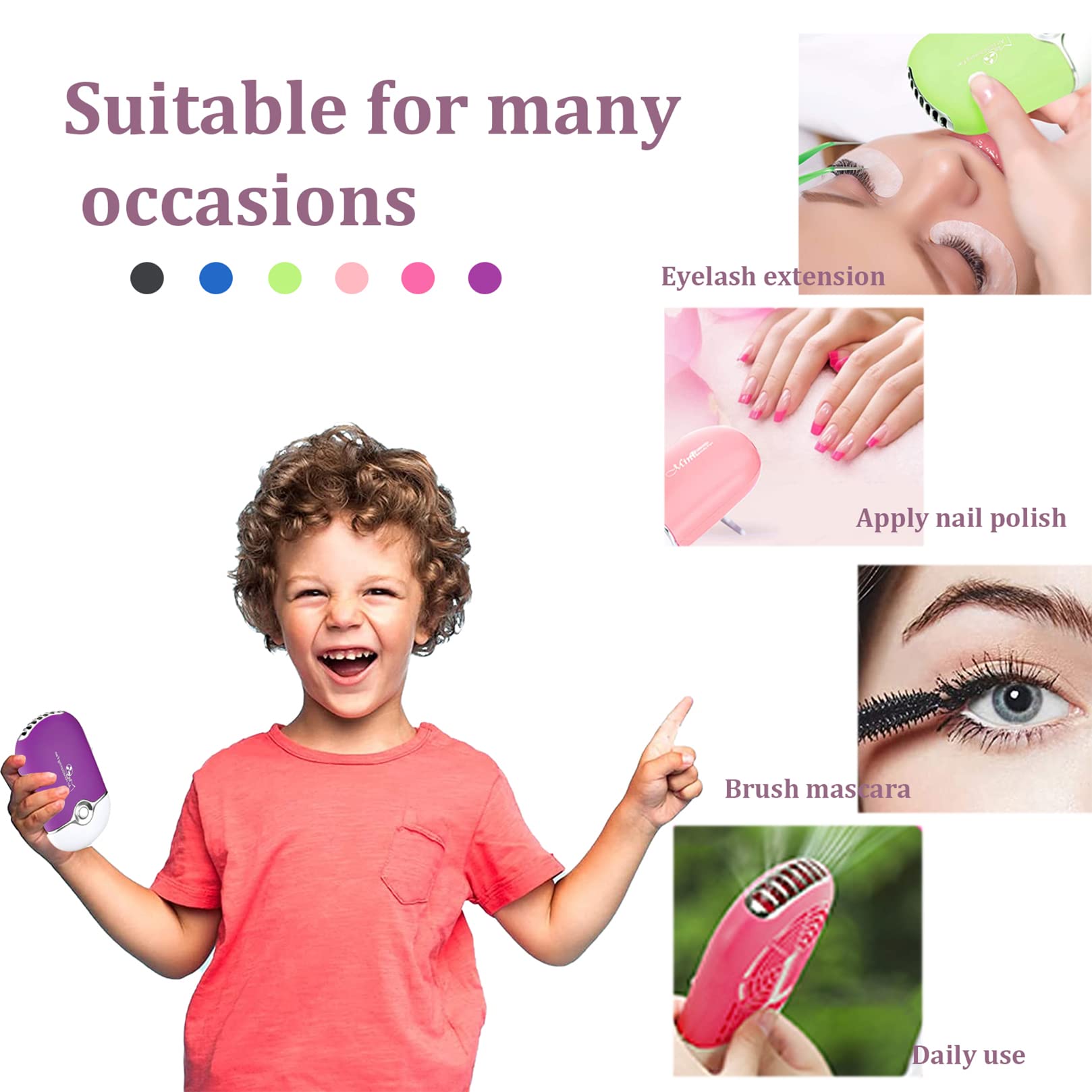 Shmian lash fan dryer nail-polish-drying feature aids quick dries