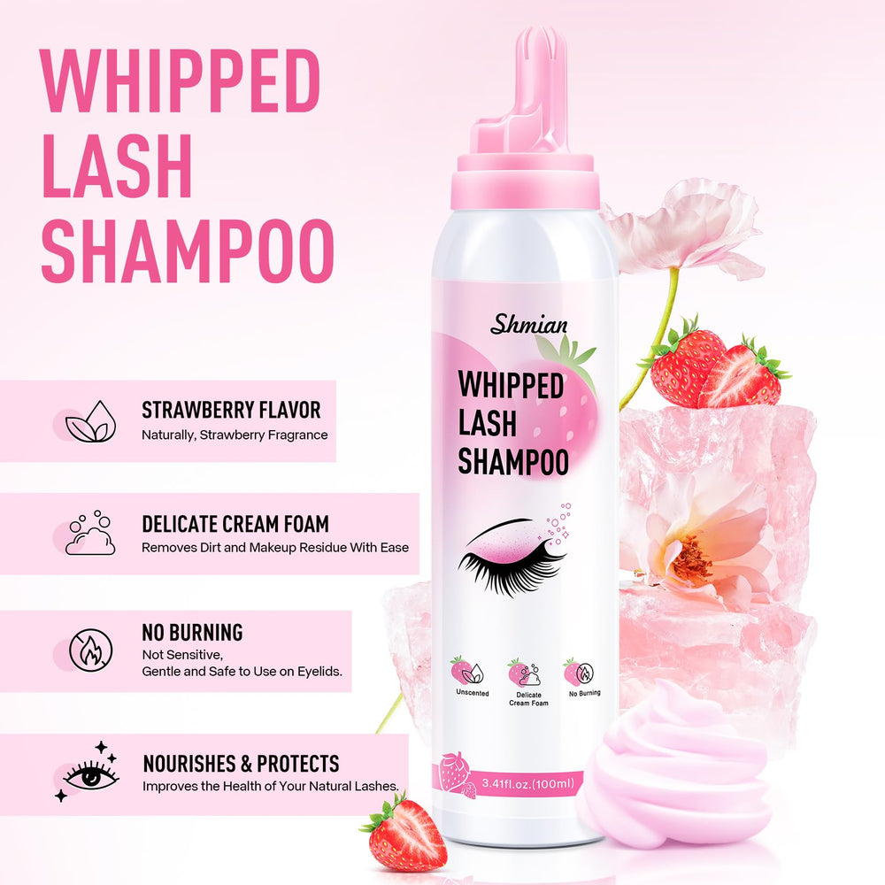 Shmian triple-concentrated foam close-up highlighting long-lasting cleansing bubbles.