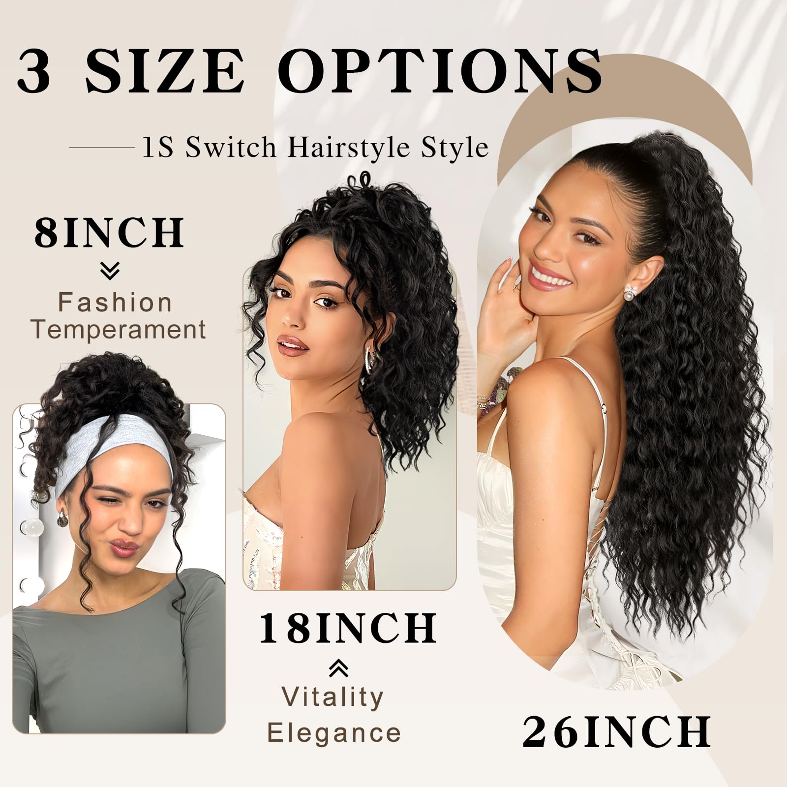SHNMIN versatile ponytail for wedding and party styling