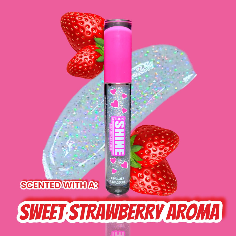 Stunn Shine acabado brillo resplandor para labios radiantes.