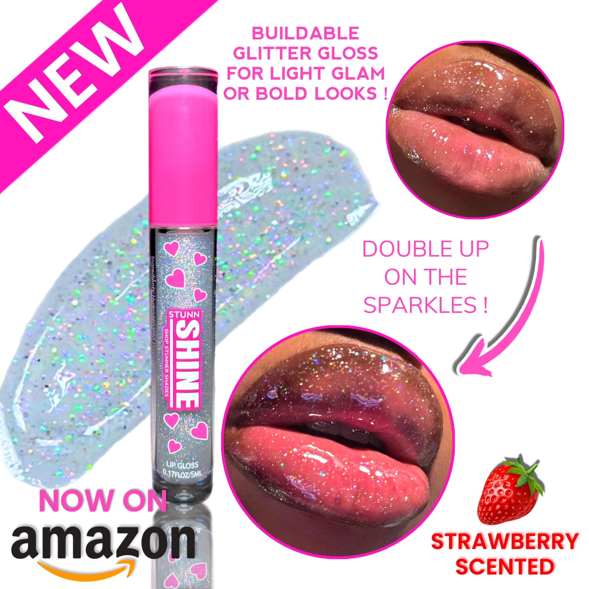 Stunn Shine textura sedosa en labios para aplicar sin esfuerzo.