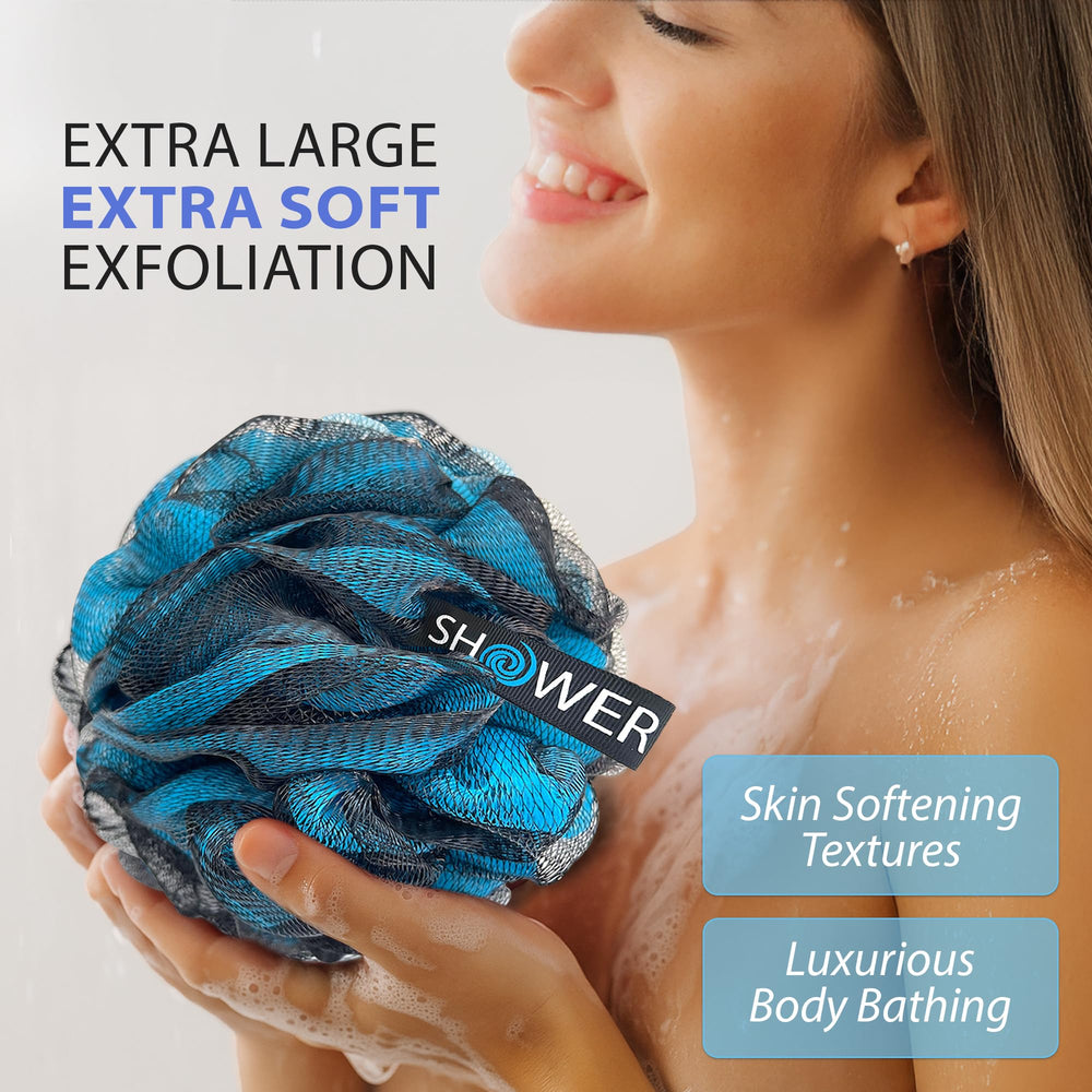Shower Bouquet lufa azul-verde de 75 g, textura suave