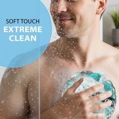 Shower Bouquet lufa con asa para colgar, secado rápido
