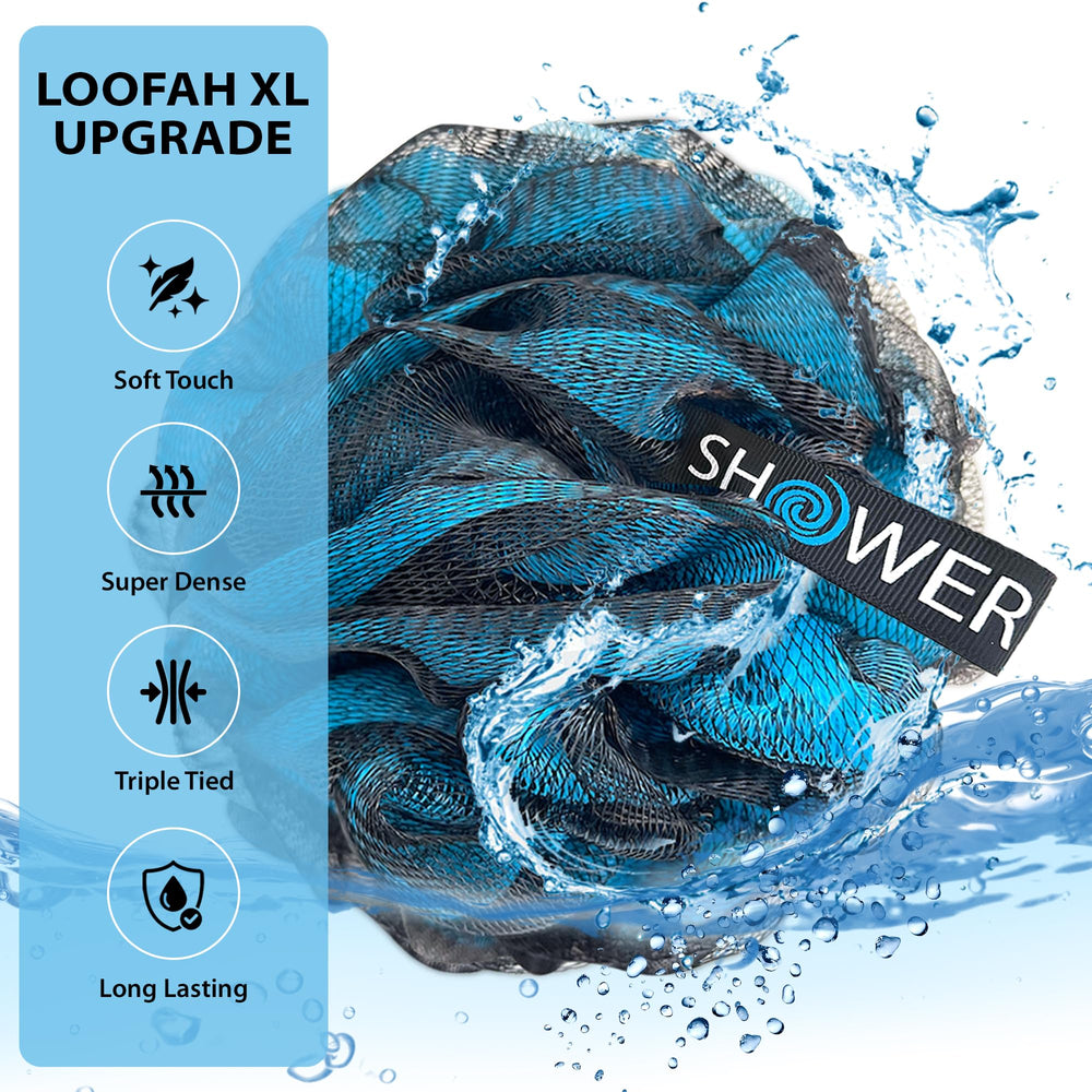 Shower Bouquet lufa verde de 75 g, textura suave para piel sensible