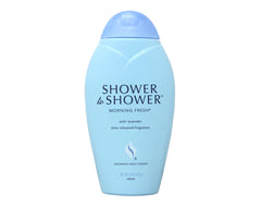 Shower To Shower essences lavender juniper amber highlight the scent blend.