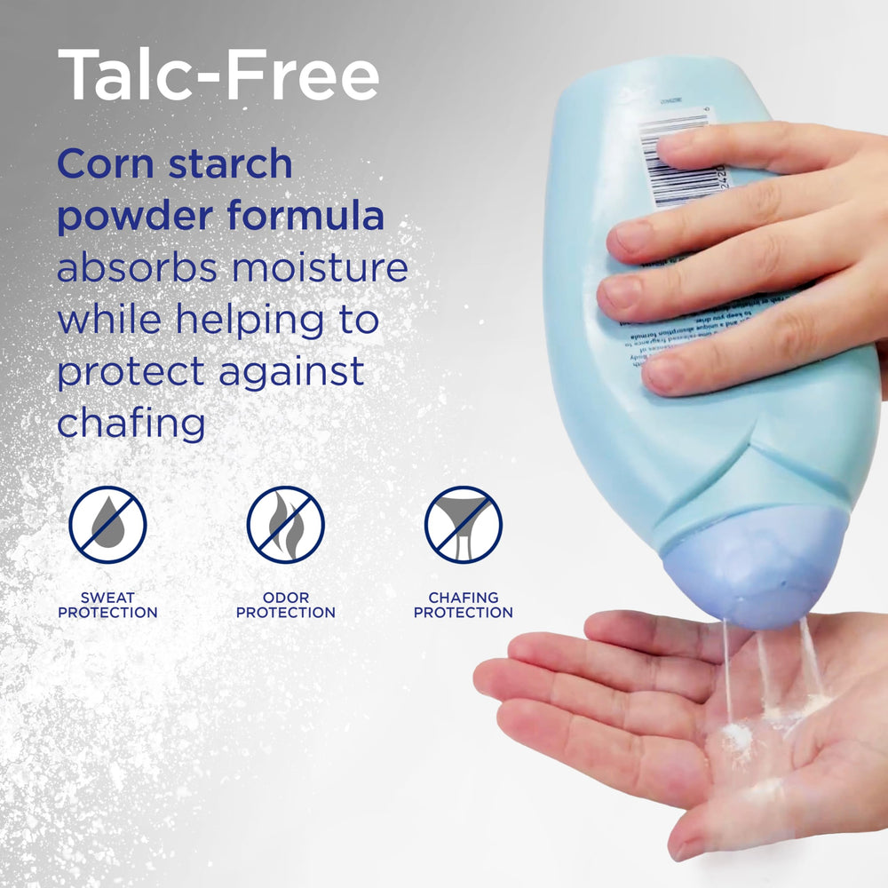 Shower To Shower lavender scent visual conveys calming, clean aroma after use