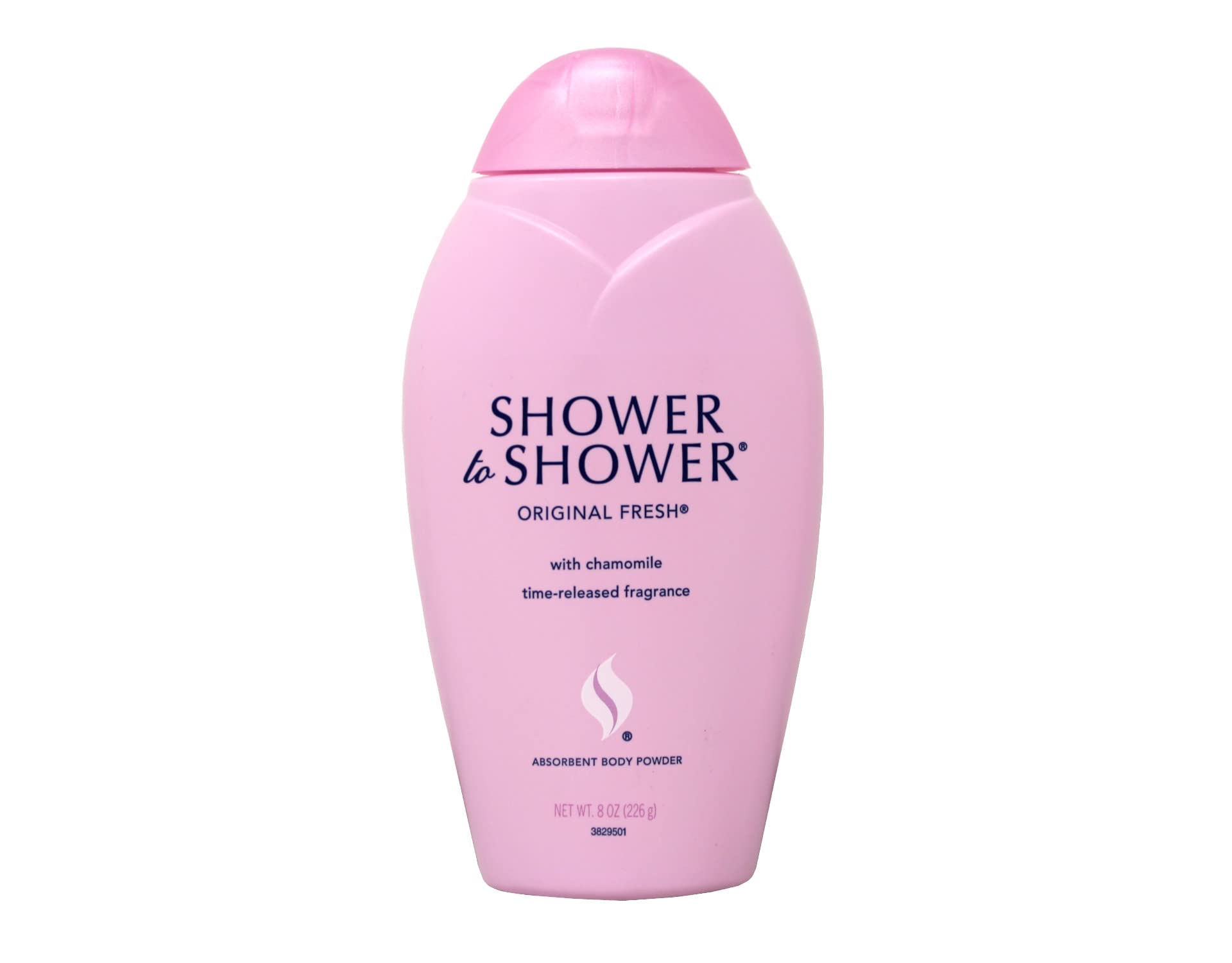 Shower To Shower Original Body Powder bottle shows lasting freshness for daily use.