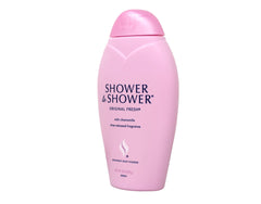 Shower To Shower Original Body Powder pour demonstrates quick, even application.