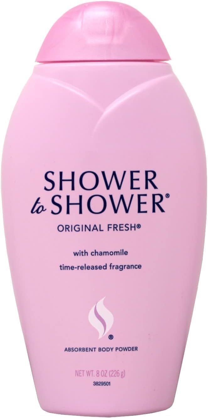 Shower To Shower dorso del envase: uso cómodo
