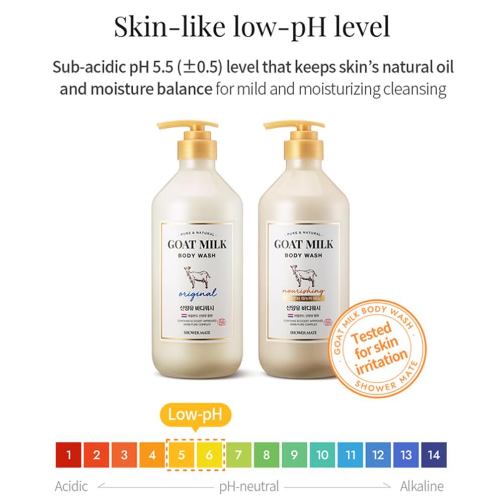 SHOWERMATE Leche de Cabra, uso diario para higiene delicada.