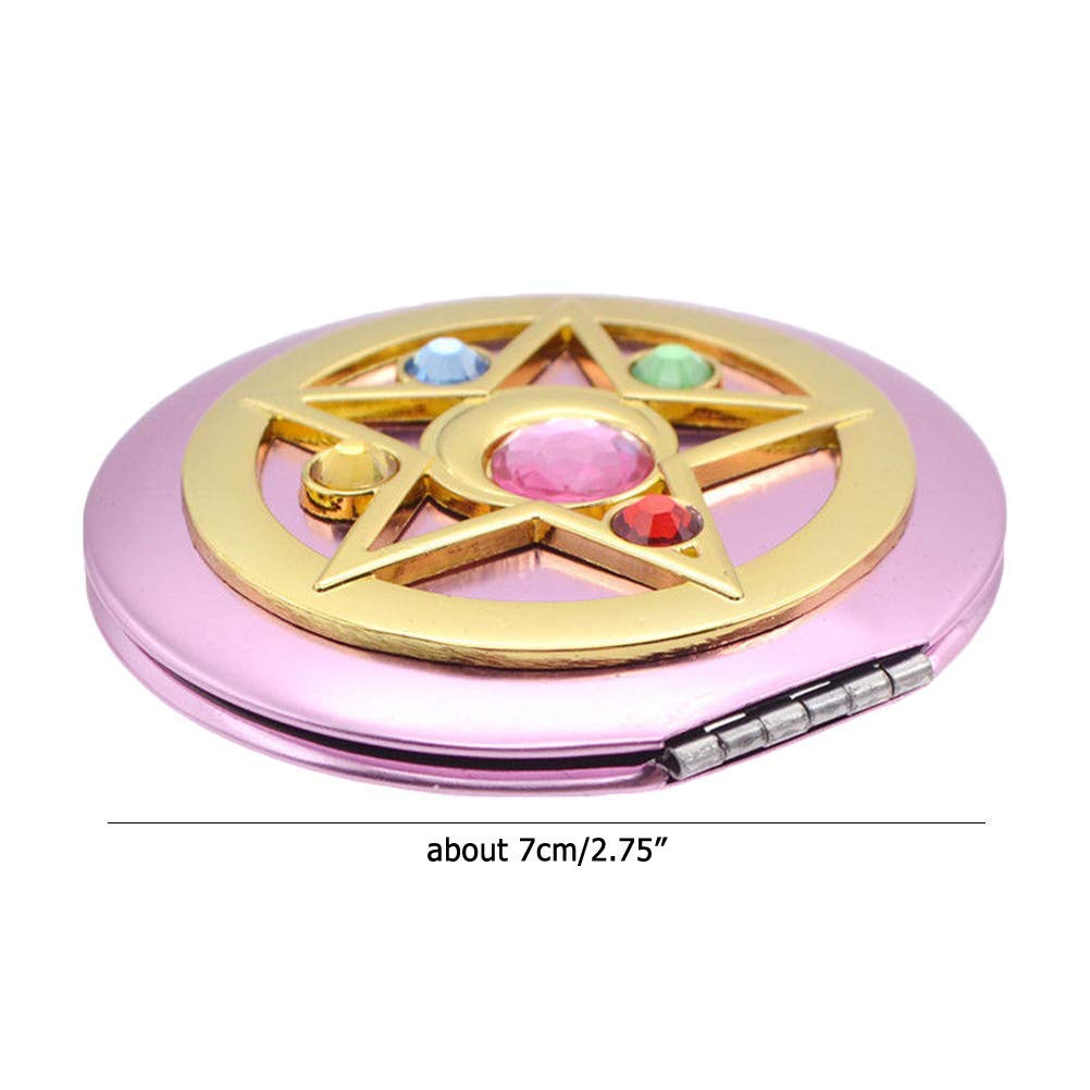 SHOWLOUE makeup compact mirror 2x magnification helps perfect small details