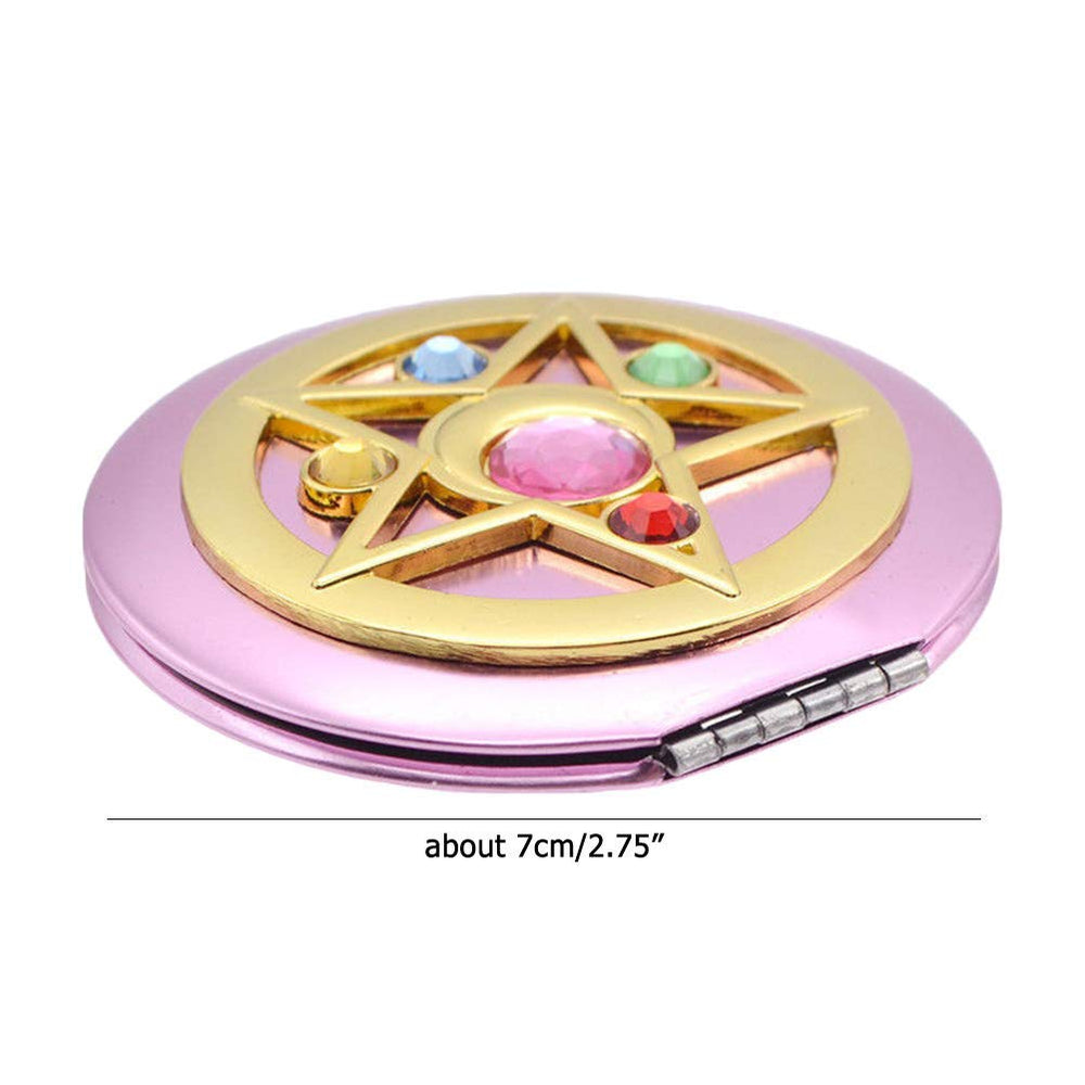 SHOWLOUE makeup compact mirror 2x magnification helps perfect small details