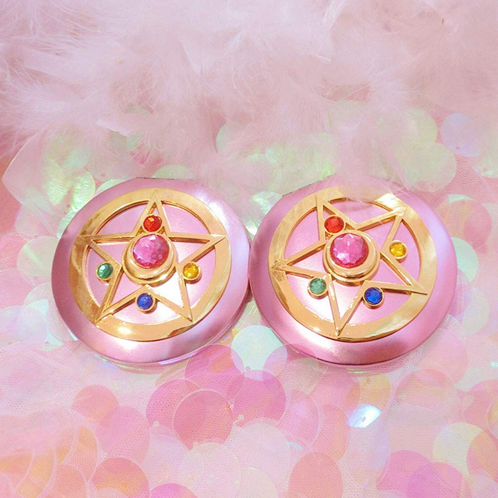 SHOWLOUE makeup compact mirror palm sized design fits in your pocket seamlessly