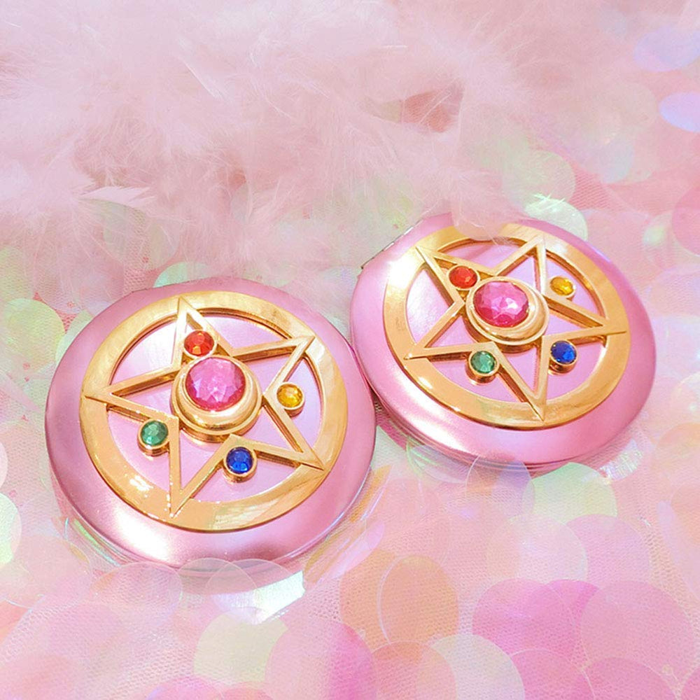 SHOWLOUE makeup compact mirror travel friendly design supports daily touchups on the go