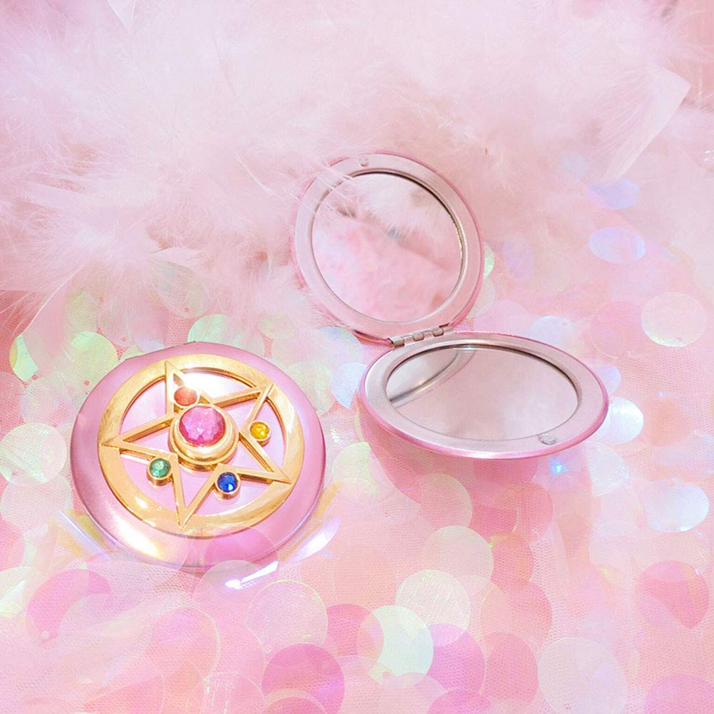 SHOWLOUE makeup compact mirror fits in a wallet or small purse for quick checks