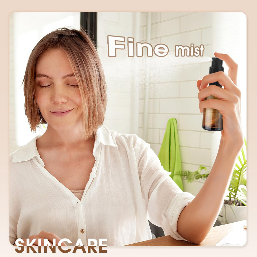 Showvigor amber glass bottle funnel for mess-free refilling