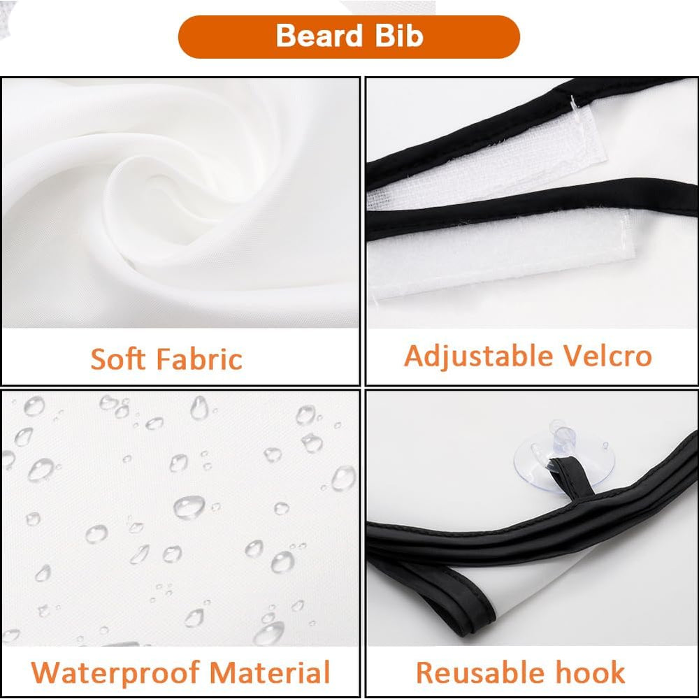 Showvigor beard bib folds compactly for storage or travel.