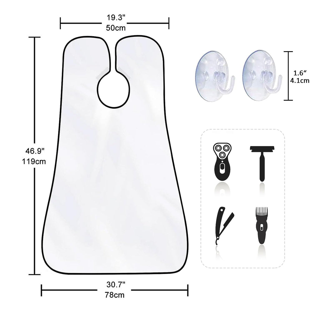 Showvigor beard bib waterproof nylon keeps clothes clean during shaving.