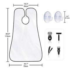 Showvigor beard bib waterproof nylon keeps clothes clean during shaving.