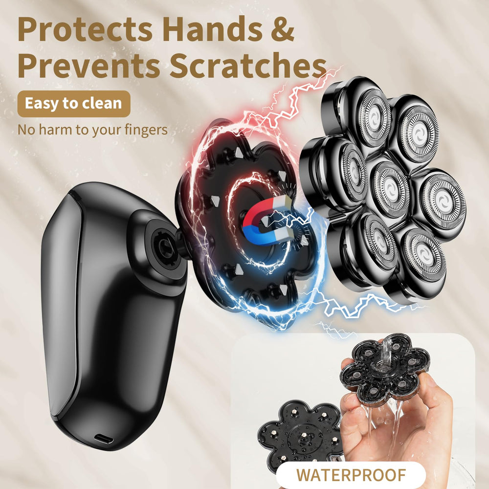 SHPAVVER 7D floating rotary head delivers a close, efficient pass on curved scalp.